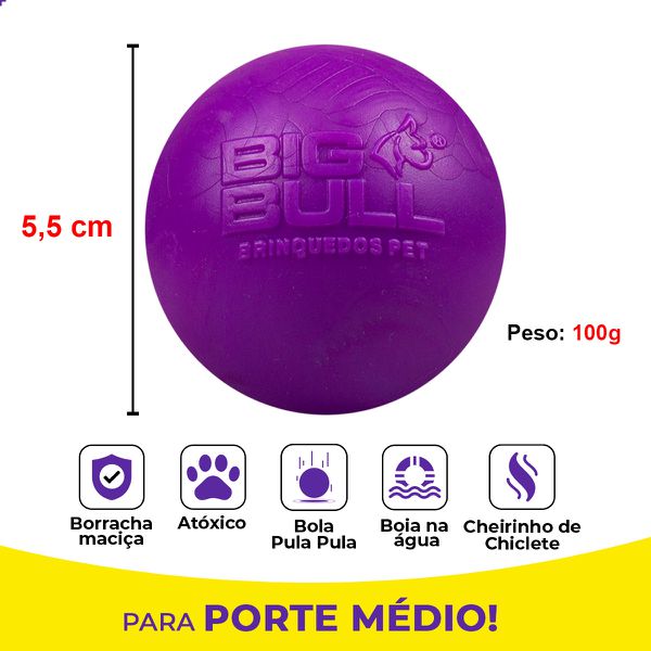 Bolinha Lisa Porte Pequeno e Médio - Big Bull Pet