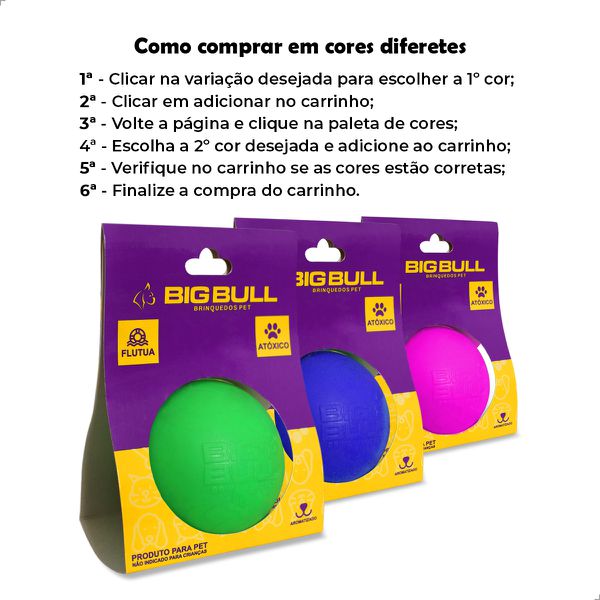Bolinha Lisa Porte Médio e Grande - Big Bull Pet