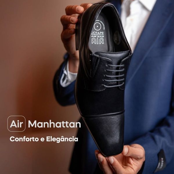 Sapato Jota Pe Preto Air Manhattan Cinto de Verniz MADOK