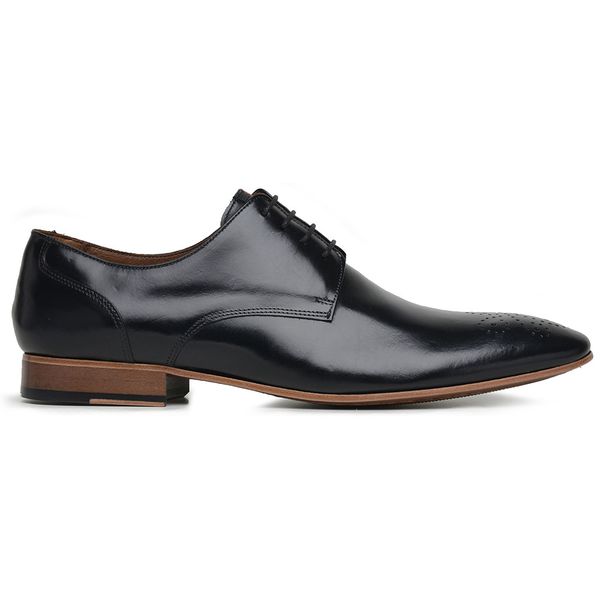 Sapato Social Couro Preto Wood 