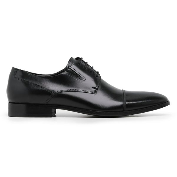 Sapato Social Preto em Couro Wood 