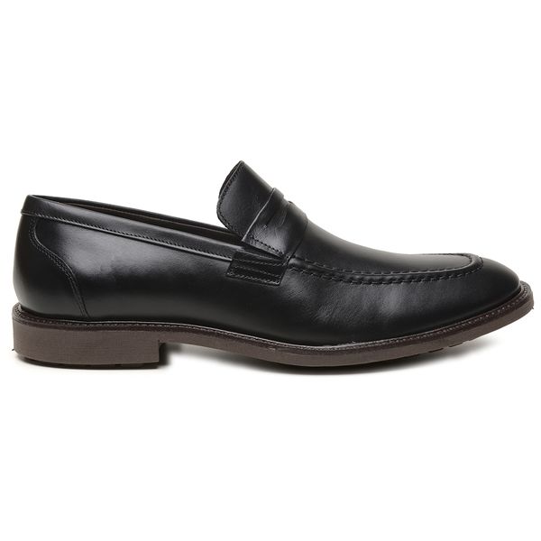 Sapato Masculino Preto em Couro Tratorado