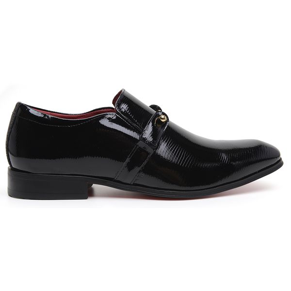 Sapato Social Jota Pe Verniz Preto Salvatore Gold