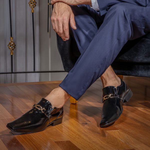 Sapato Social Jota Pe Verniz Preto Air Phoenix MADOK