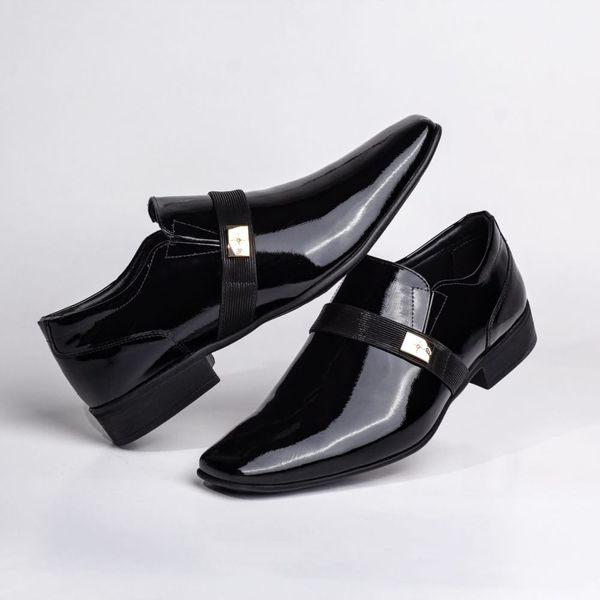 Social Jota Jota Pe Verniz Couro Sapato Jota Pe Air Bag Shock