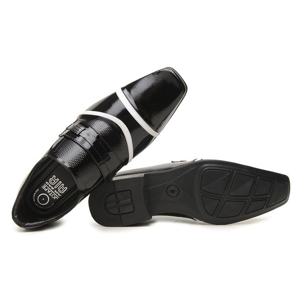 Sapato social preto com hot sale branco