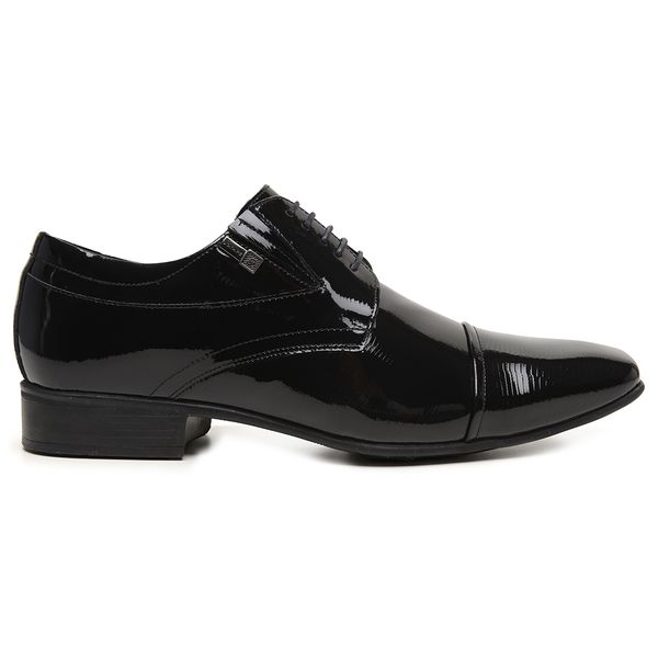 Sapato Social Jota Pe Preto Verniz Air Phoenix 