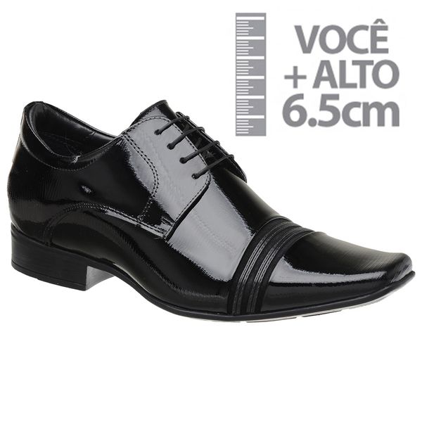Sapato com Salto Interno Preto Jota Pe Grow Air Connar 