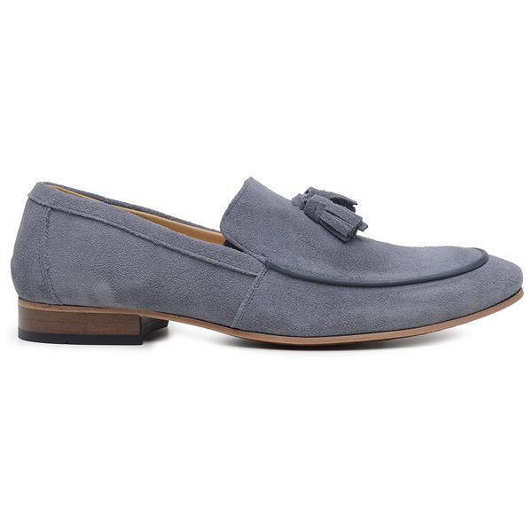 Sapato Social Azul Fenin Bambolim em Couro 