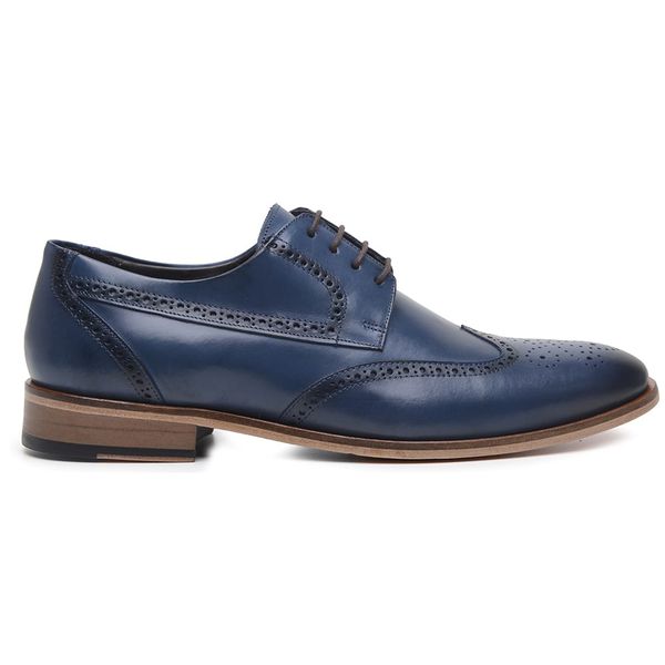 Sapato Social Masculino Azul em Couro