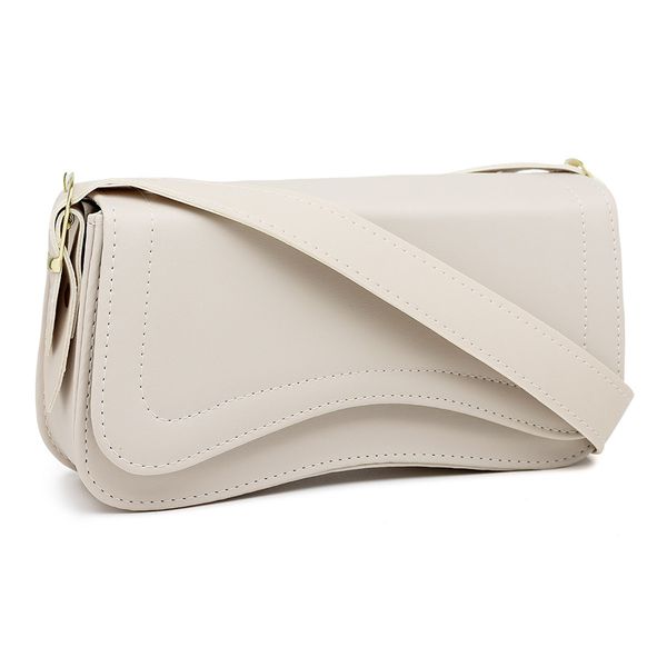 Bolsa Feminina Baguete Ombro Off White