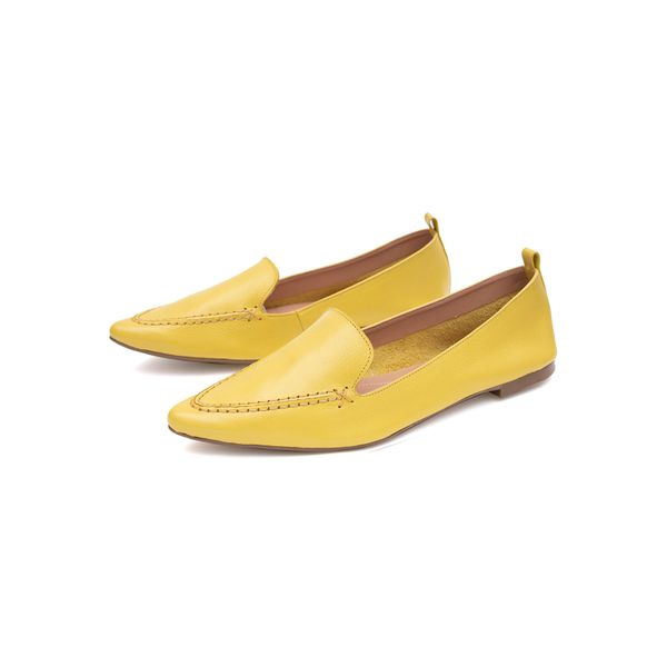 Mocassim amarelo sales