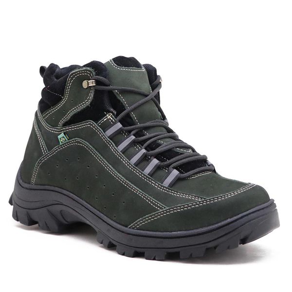 Bota Adventure Couro Legítimo Verde Militar