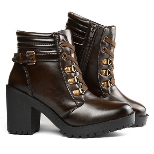 Bota Coturno Feminino Tratorado Salto Alto Z per Cadar o Sint tico