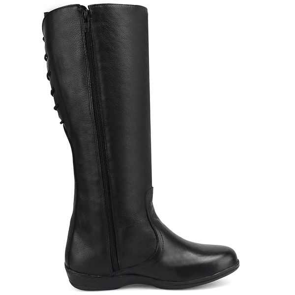 Bota Feminina Montaria Couro Leg timo Z per Preto Haldrys