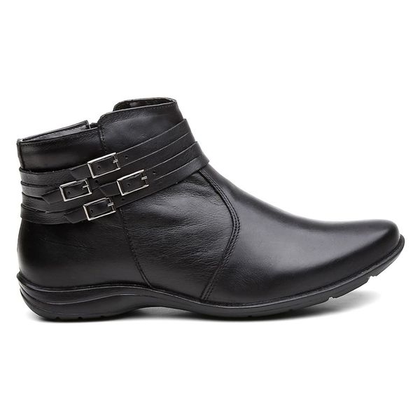 Bota Flat Feminina Rasteira Preto