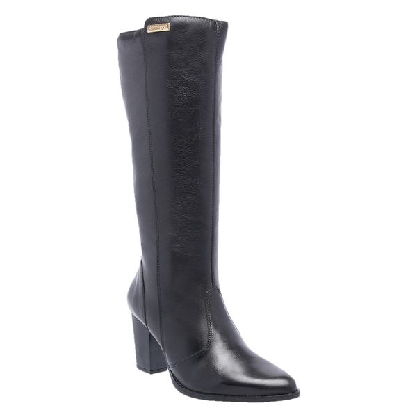 Bota cano alto com salto grosso clearance