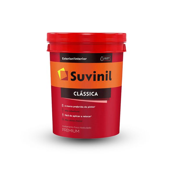 Suvinil Clássica - Tinta Branca 20L - Para Ambientes Internos e Externos