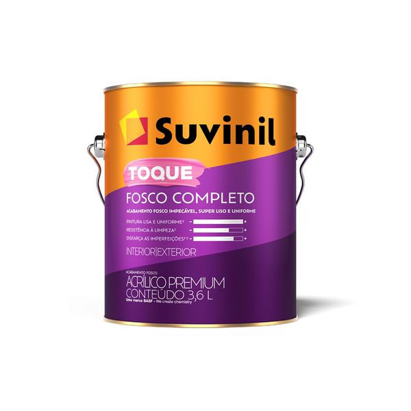 Tinta Toque Fosco Completo Branco 3,6L – Alta Cobertura e Acabamento Elegante