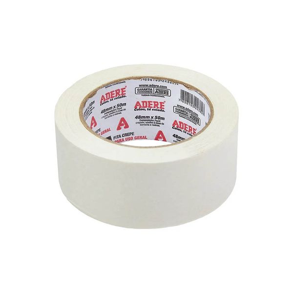 Fita Crepe Adere 48mm x 50m Uso Geral – Aderência Eficiente e Remoção Limpa 