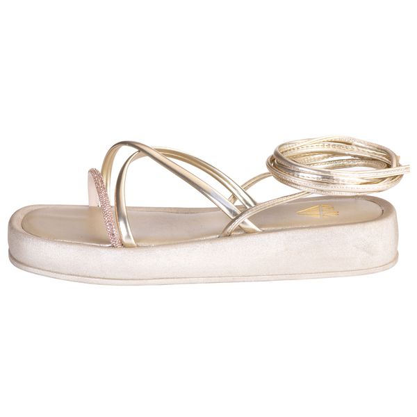 Sandália Papete Birken Feminina Strass Brilho Ouro