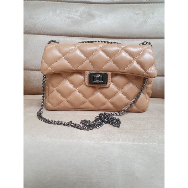 BOLSA ESTILO CHANEL pequena Couro Legitimo