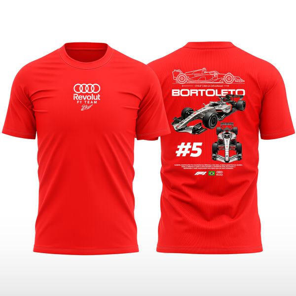 Camiseta Dry-fit Gabriel Bortoleto Blueprint Two cars #5 Audi 2026