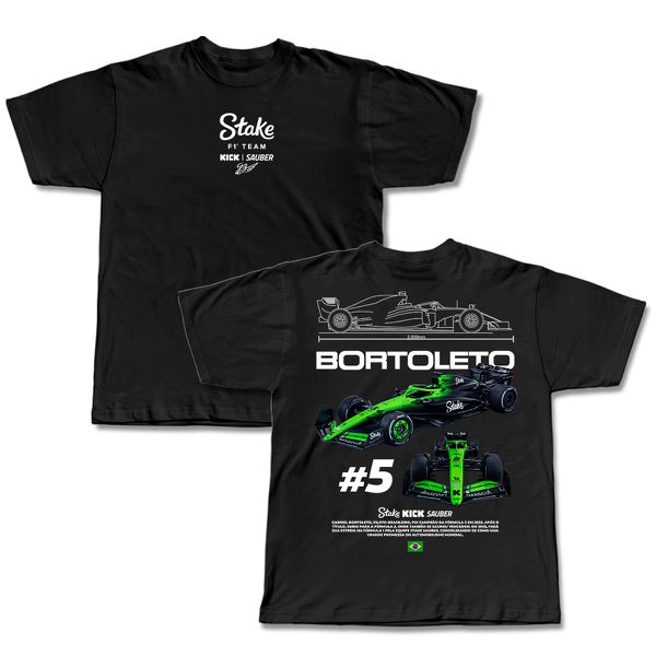 Camiseta Bortoleto Blueprint Two cars #5 Plus Size