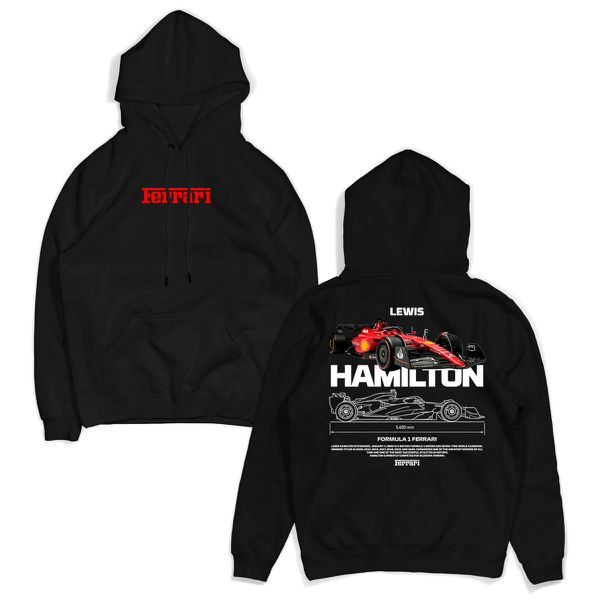 Moletom Canguru F1 Lewis Hamilton 2025 Ferrarista