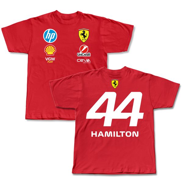 Camiseta Sponsorships Ferrari 2025 Lewis Hamilton #44 