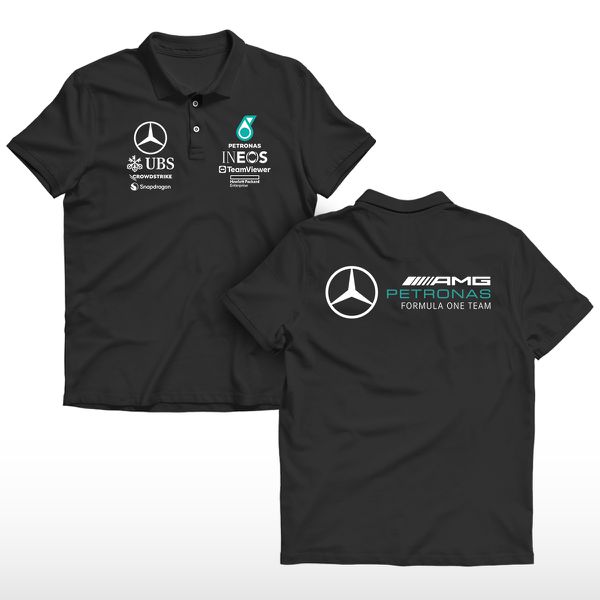 Camiseta F1 Gola Polo Sponsorships Mercedes 