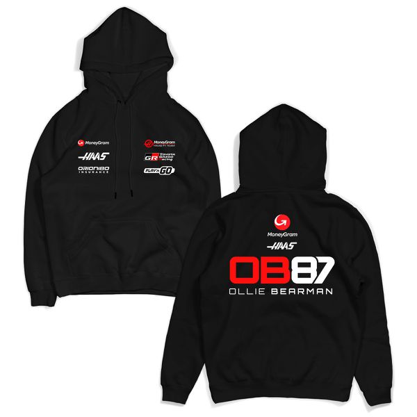 Moletom Canguru Oliver Bearman #87 Fórmula 1 Haas F1 Team