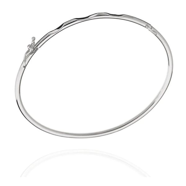 pulseira bracelete algema ródio claro
