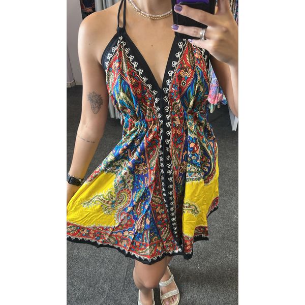 Vestido Shakti Curto Bordado