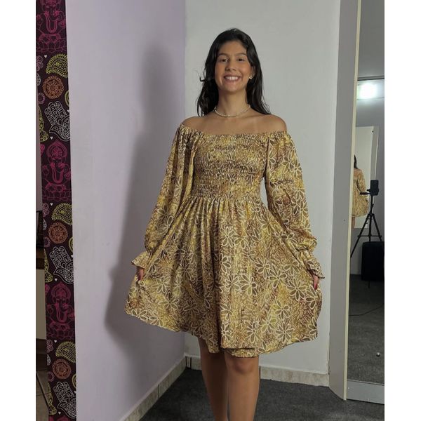 Vestido Curto Manguinha 
