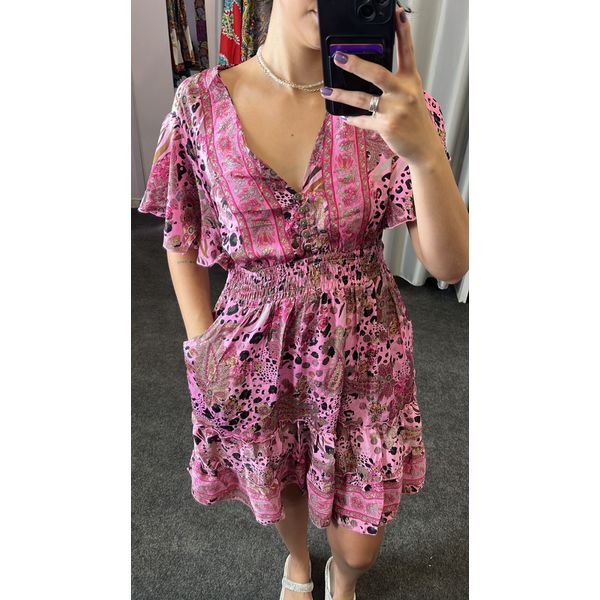 Vestido Curto Botões 