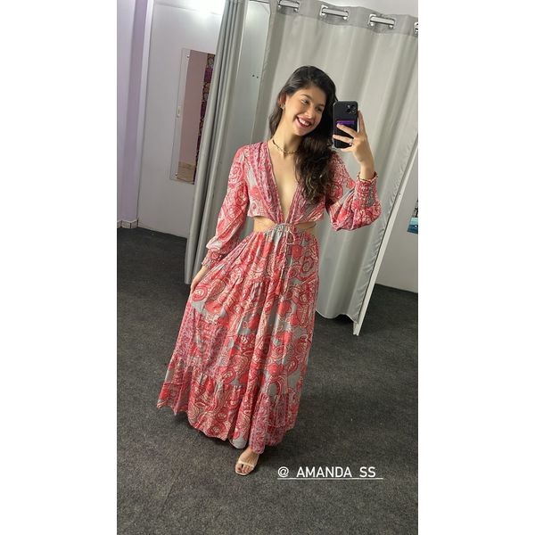 Vestido manga longa 