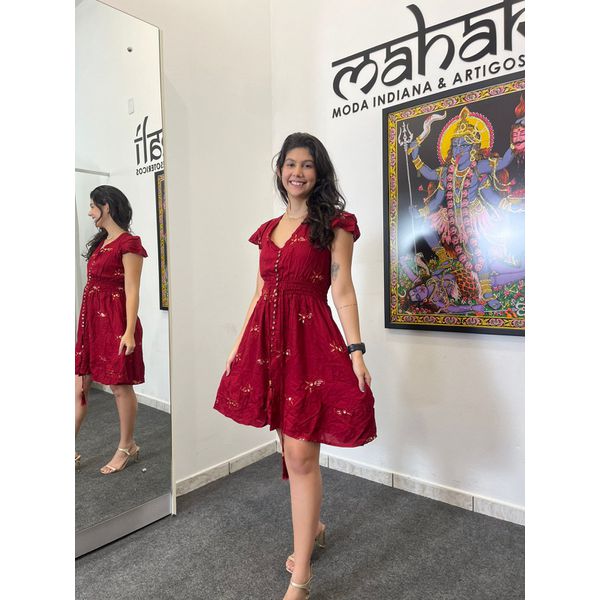 Vestido Curto Bordado