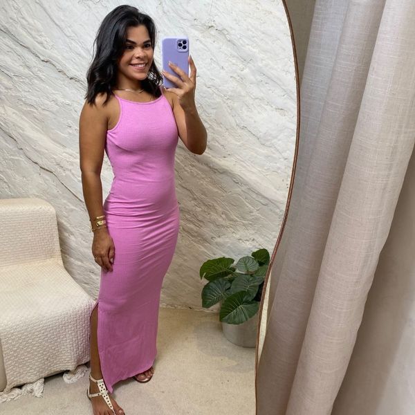 vestido longo costa nua Llilas