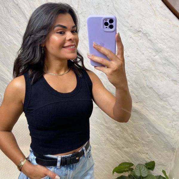Cropped recorte preto