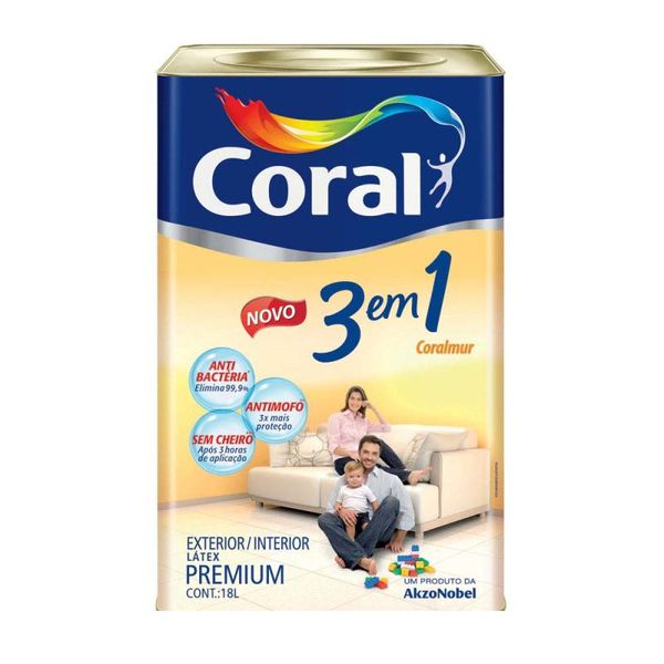 CORAL 3 EM 1 BRANCO 18L