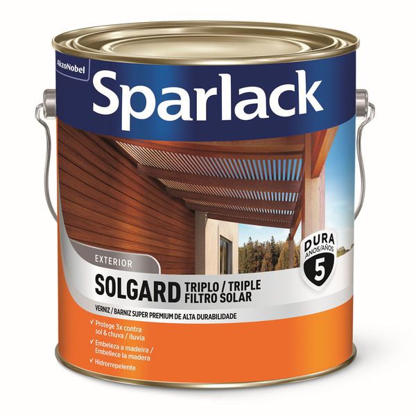 VERNIZ SPARLACK SOLGARD TRIPLO FILTRO SOLAR ACETINADO 3,6L