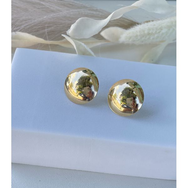BRINCO MEIA BOLA DOURADO