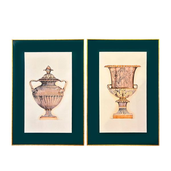 Dupla de Quadros 90x60 Vasos Romanos