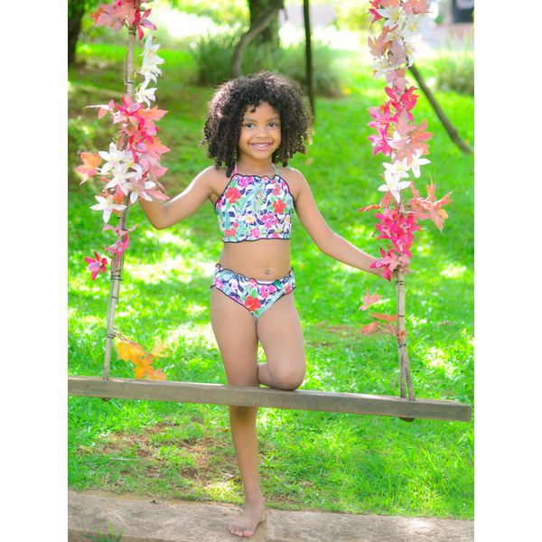 Biquíni infantil floral