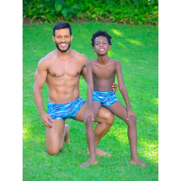 Sunga Boxer Infantil Estampado Azul