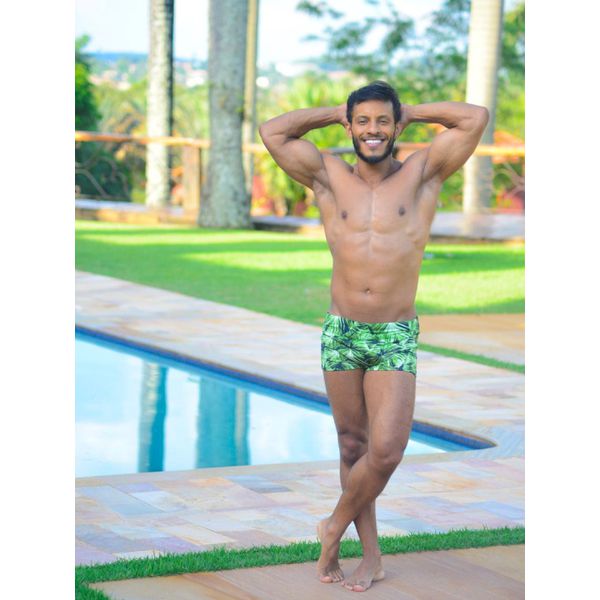 Sunga Boxer Adulto Estampado Verde
