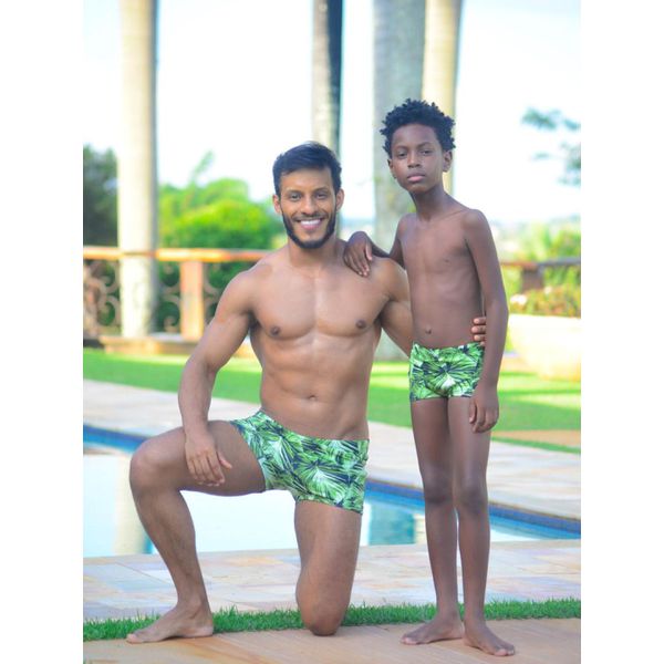 Sunga Boxer Infantil Estampado Verde