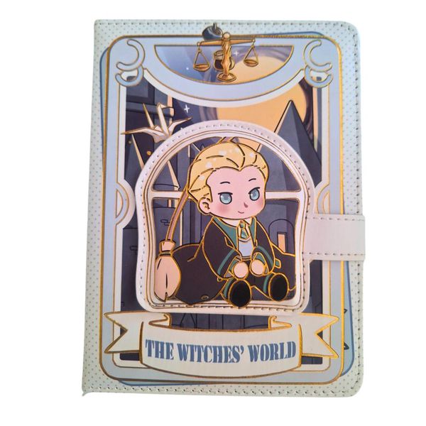 Agenda/Caderno Luxo Permanente 3D com Folhas Decoradas Harry Potter - Malfoy