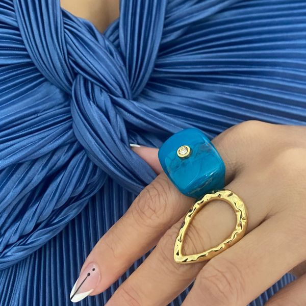 Anel azul deja vu blue